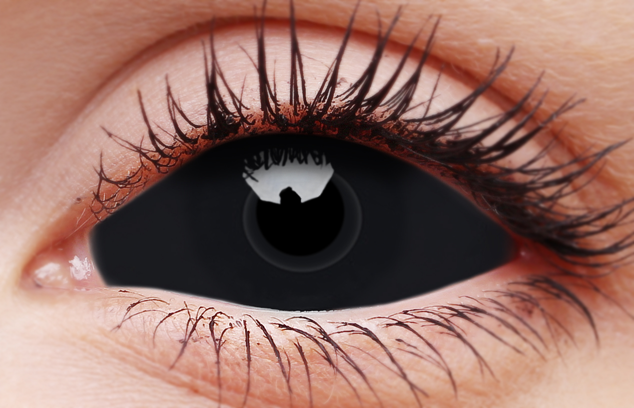 Sabretooth Black Full Eye Sclera Lens - Image 2